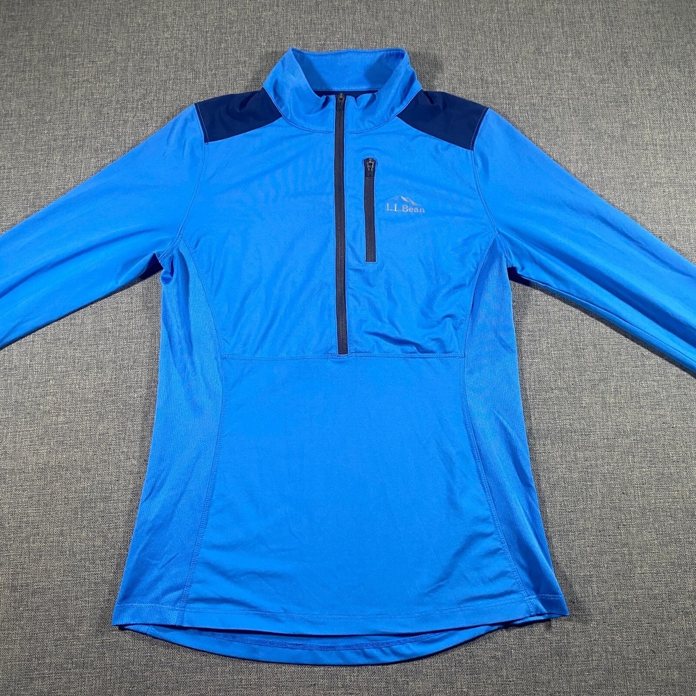 LL Bean Trail 1/2 Zip Pullover Sweatshirt Womens XS Blue Outdoor Performance
